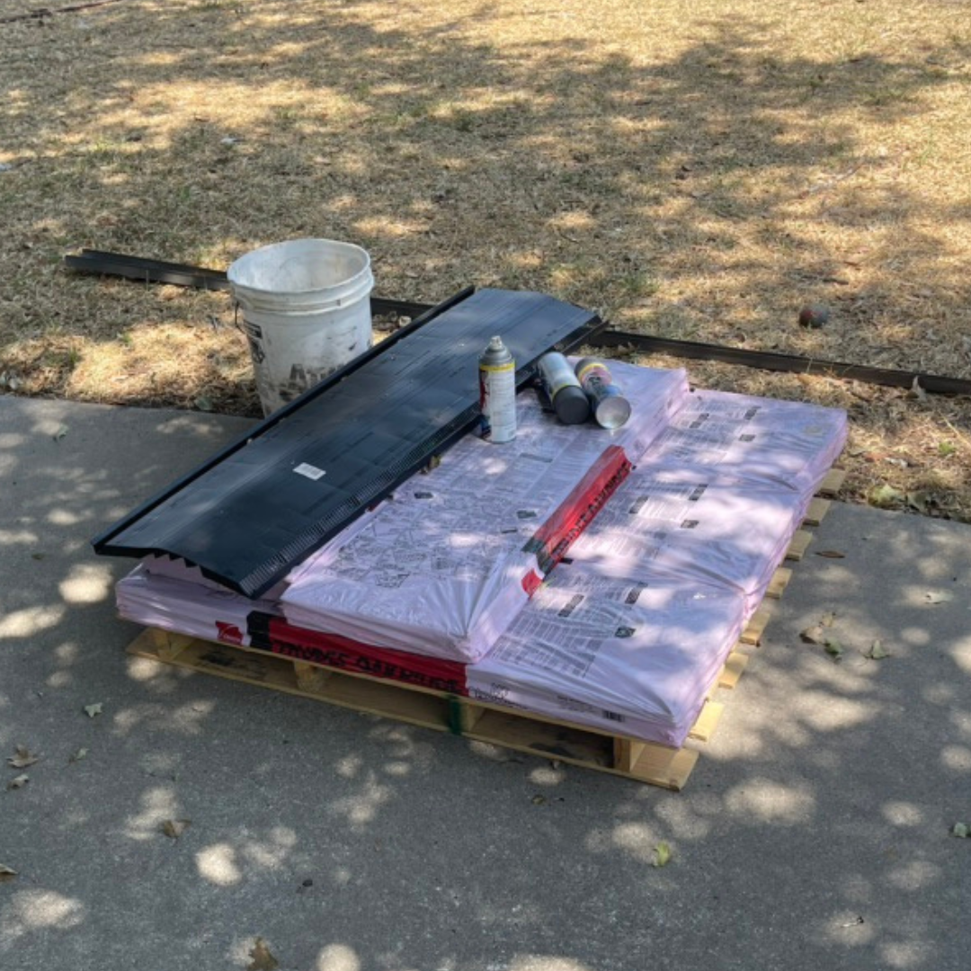 leftover shingles after a roof replacement