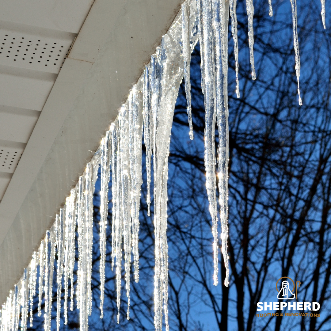 Icicles on a home